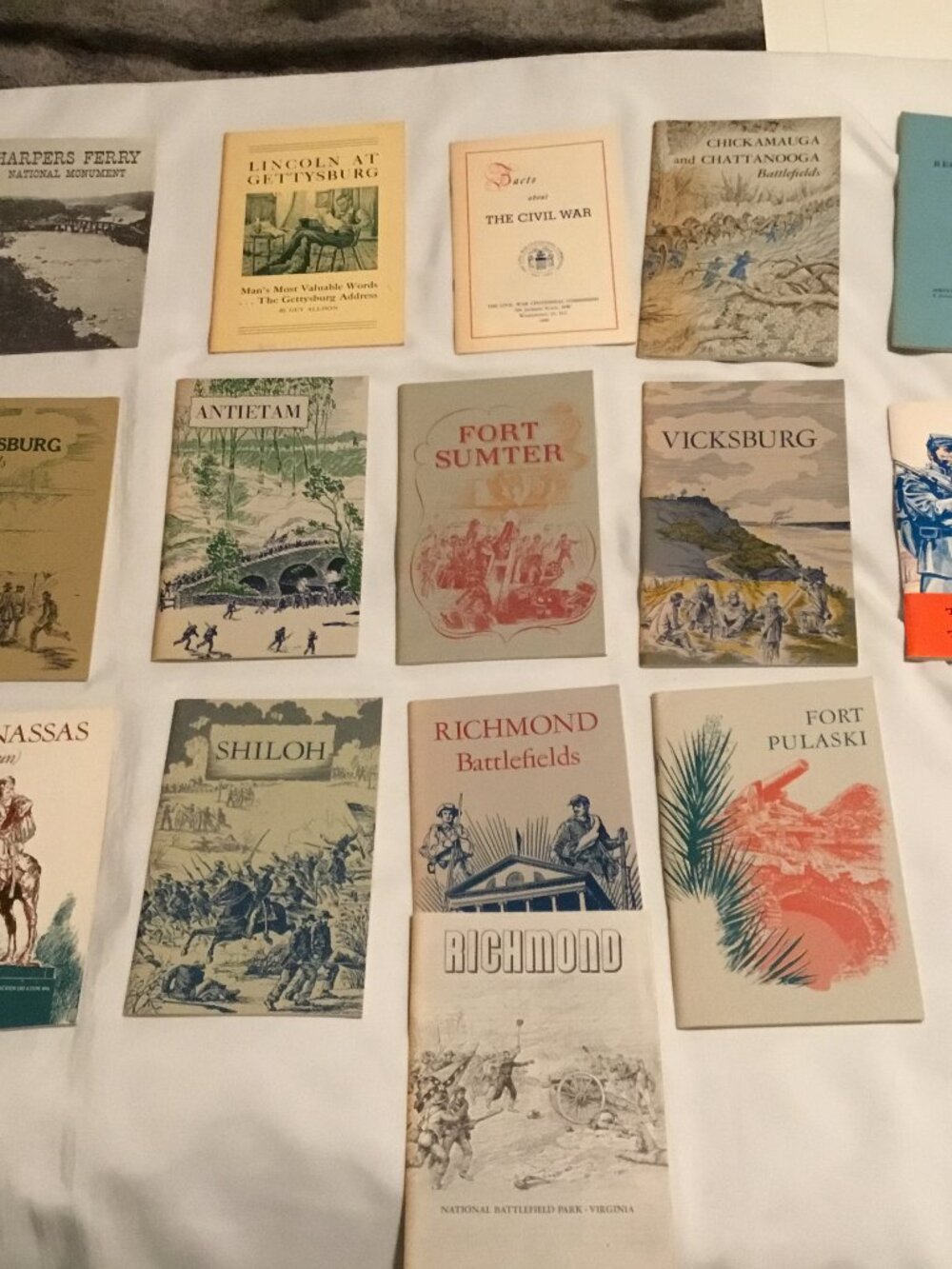 Set of 15 US Dept of Interior Civil War Battlefields Historical Handbook 1954